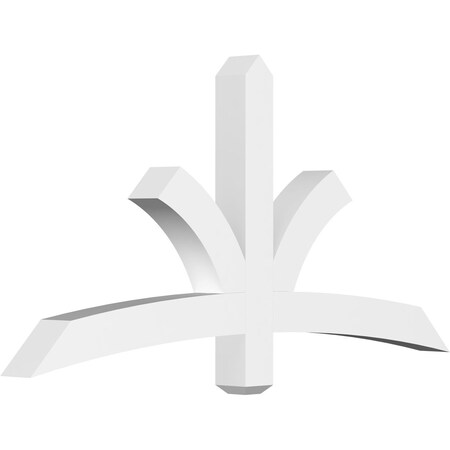Ekena Millwork Davenport Architectural Grade PVC Gable Bracket, 60"W x 30"H x 4"D x 4"F, 12/12 Pitch GBP060X30X0404DAV00